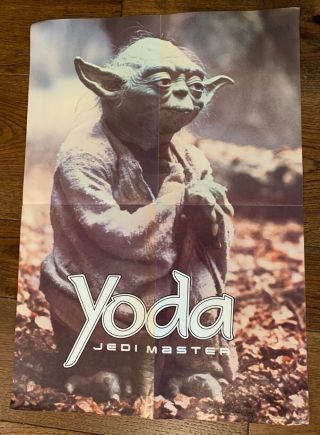 Vintage Yoda Jedi Master Poster,  20x28,  By Weekly Reader
