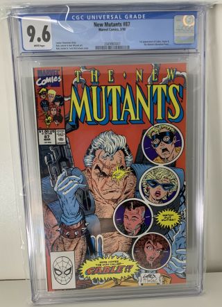 Cgc 9.  6 Mutants 87 1st Appearance Cable 1990 Rob Liefeld White Pages