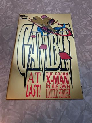 Gambit 1 Gold Foil Variant Vf - Nm (december 1993) Marvel Comics Jw