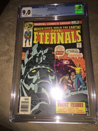 Eternals 1 1976 Marvel Comics 1st App&origin Eternals Cgc Graded 9.  0 Ow/wp