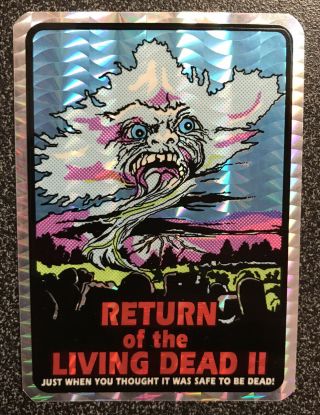 Vintage Return Of The Living Dead 2 Vending Machine Sticker,  Horror,  80’s,  Prism