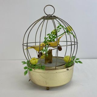 Schmid Bros Inc Music Box Bird Cage Japan What The World Needs Now Is Love