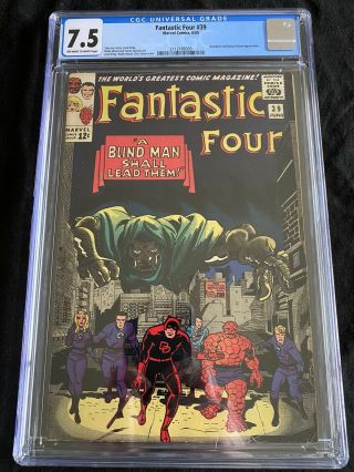 Fantastic Four 39 Cgc 7.  5 Off - White To White Pages