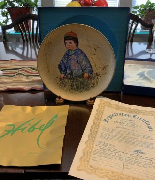 Edna Hibel Oriental Gold Plate Series Three And Four