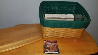 Longaberger Card Keeper Basket Combo,  Lid,  ivy liner protector,  cards prod card 2