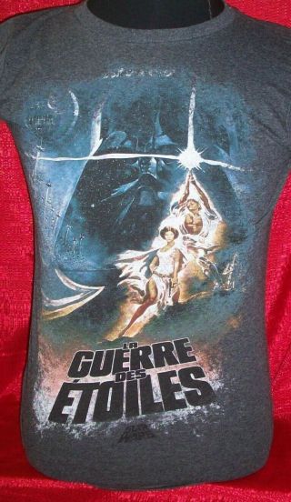 Star Wars French Movie Poster Mens Small Unisex T - Shirt - Canadian Exclusive