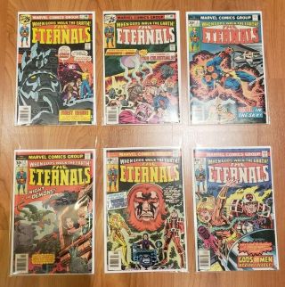 The Eternals Comic Books (1976) Issues 1,  2,  3,  4,  5 And 6 Jack Kirby