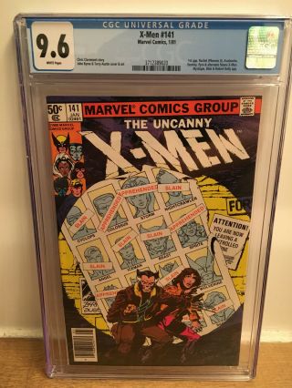 The Uncanny X - Men 141 Cgc 9.  6 White Pages Wolverine Days Of Future Past