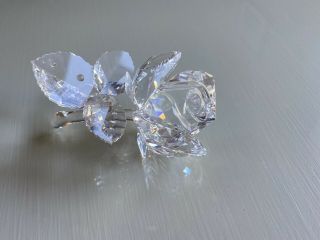 Swarovski Silver Crystal " The Rose " Retired Piece A 7478