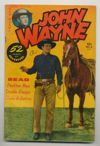 John Wayne Adventure Comics 4 1950 Vg 4.  0 Williamson & Frazetta Art Photo Cover