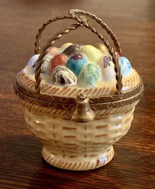 Limoges Easter Egg Basket Hand Made In France