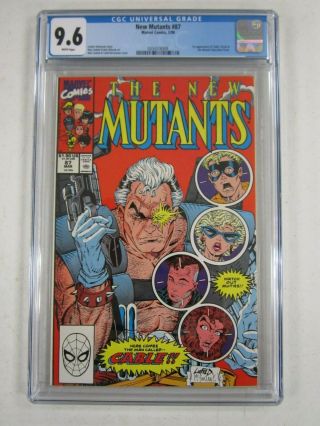 Cgc 9.  6 Mutants 87 White Pages 1st First Appearance Of Cable Marvel Comics