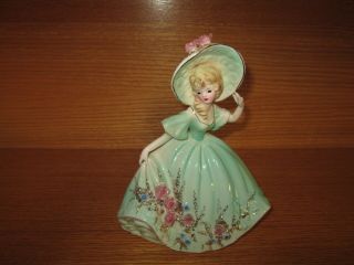 Vintage Repaired Josef Originals Southern Belle Woman Figurine 8 5/8 "