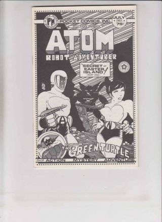 Atom: Robot Adventurer 1 Vf/nm Underground Comix - Pulp Mania - July 1976