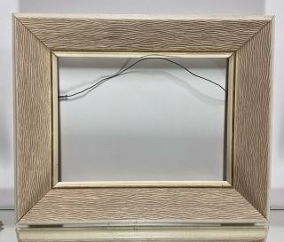 Vtg.  Aesthetic Mid Century Art Deco Wood Picture Frame Fits 9 " X 12 "