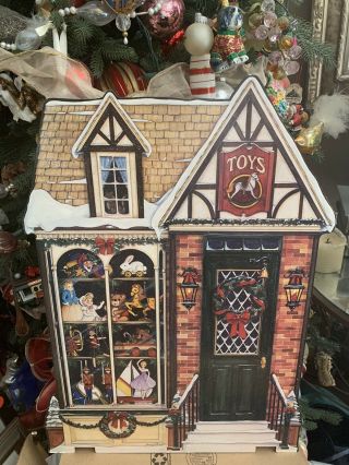 Byers Choice Display Background 1995 " The Toy Shop " Retired Piece
