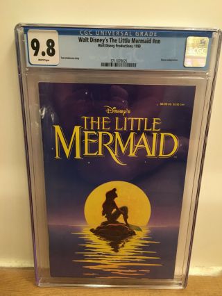 Walt Disney Little Mermaid 1990 Cgc 9.  8 White Pages Only 2 Universal In Census