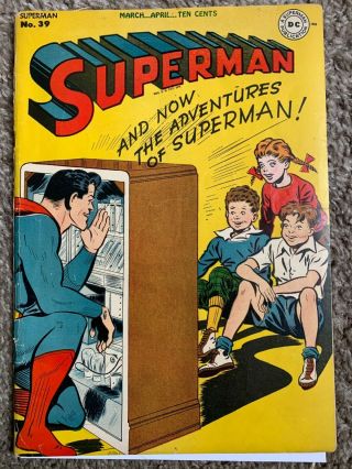Superman 39 Golden Age Great Cover 1946