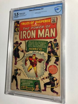 Tales Of Suspense 57 / Sept 1964 / Cgc Graded 1.  5 / 1st Appearance Of Hawkeye