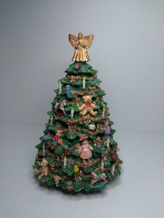 San Francisco Music Box " Victorian Tree " Plays 12 Days Of Christmas Rotating