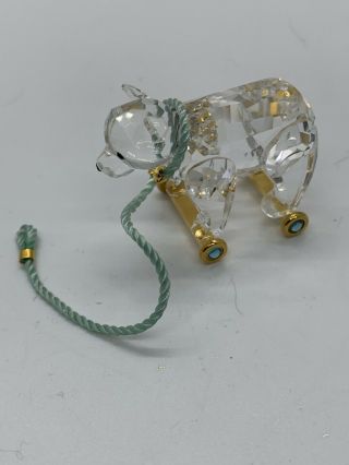 Swarovski Teddy Bear On Wheels - Crystal Memories Figurine - 9460 000 105