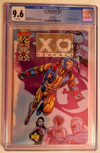 X - O Manowar 1/2 Valiant Wizard Gold Edition Variant Cover Cgc 9.  6 Only 23 Exist