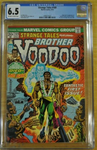 Strange Tales 169 Cgc 6.  5 Fn,  1st Appearance Brother Voodoo Marvel Dr Strange
