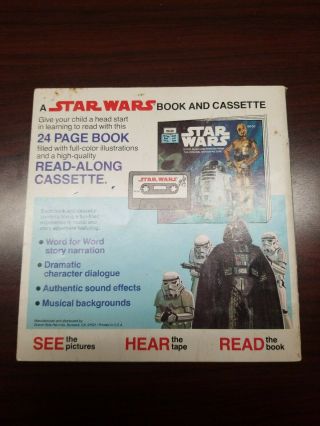 Vintage Star Wars The Empire Strikes Back 24 Pg Read - Along Book And Cassette 3