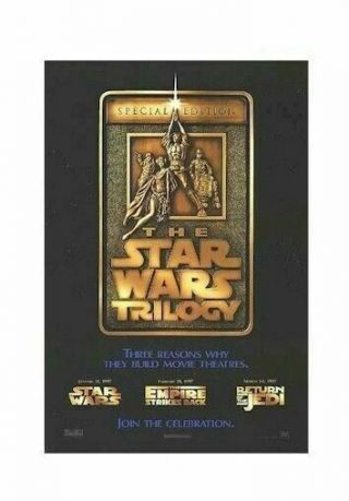 Star Wars Ingot Special Edition 27x40 Movie Poster Reasons Trilogy