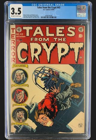 Tales From The Crypt 43 Cgc 3.  5 1954 Ec Comics Golden Age Horror Crime Sci - Fi