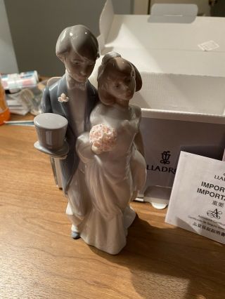 Vintage Lladro 6164 Wedding Bells Porcelain Figurine - Very Rare