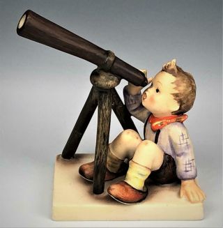 Hummel " Star Gazer " 132 Tmk2 Full Bee Boy W Telescope German Painted Figurine