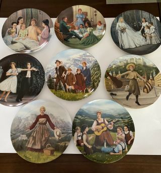 Vintage Edwin M.  Knowles Set Of 8 " The Sound Of Music " Collector 