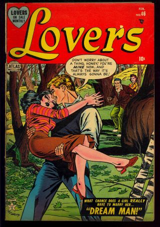 Lovers 46 Owner Pre - Code Atlas Love Romance Comic 1953 Fn,