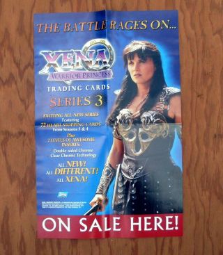 Xena Warrior Princess Series 3 Topps Trading Card Promotional Poster 1999 Promo