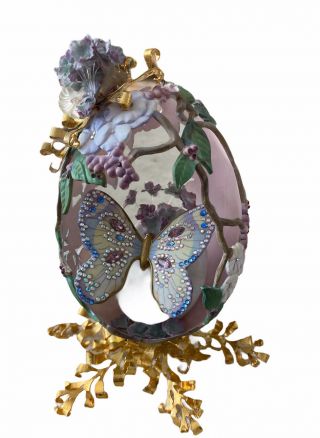 The Franklin Tfm House Of Faberge The Secret Garden Butterfly Egg With