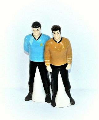 Star Trek Magnetic Spock And Captain Kirk Salt And Pepper Shaker Set,  4 - 1/2 " Cbs