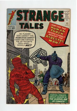 Strange Tales 111 Vg/fn - 2nd Dr.  Strange - Fantastic Cover By Jack Kirby
