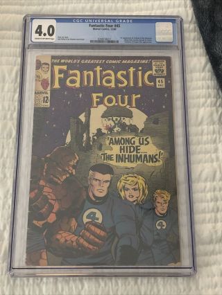 Fantastic Four 45 (1965) 1st Appearance Of The Inhumans.  Cgc 4.  0