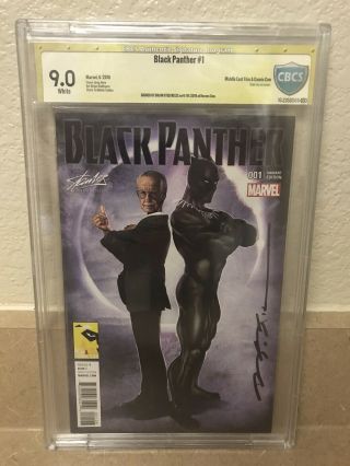 Black Panther 1 Cbcs 9.  0 Ss Stan Lee Variant - Signed By Brian Stelfreeze Mefcc