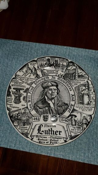 Martin Luther " You Will Find Strength In Quietness And Hope " Religion Life Plate