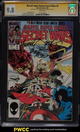 1985 Marvel Comics Marvel Heroes Secret Wars 9 Mike Zeck Ss Auto Cgc 9.  8