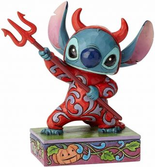 Disney Jim Shore Lilo And Stitch " Devilish Delight " 6000951 Halloween