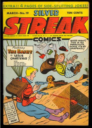 Silver Streak Comics 19 Golden Age Lev Gleason Comic 1942 Vg