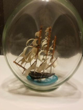 Vintage " Cutty Sark 1896 " Ship In A Unique Trangle Bottle 11 " Tall X 20 ".