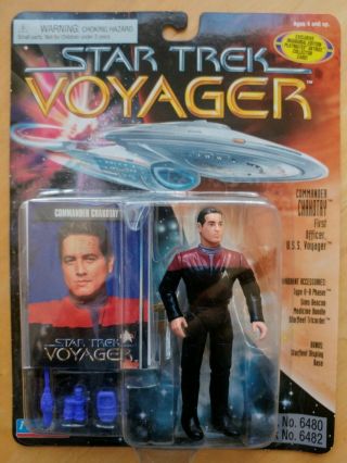 Star Trek Voyager Commander Chakotay Playmates Action Figure On Card
