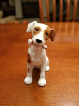 Royal Doulton Jack Russell Terrier Dog With Bone Figurine