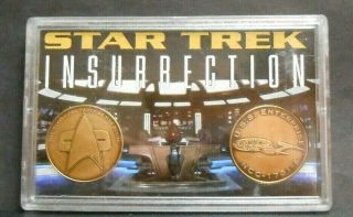 1998 Paramount Star Trek Insurection Limited Edition Bronze Coin Set -
