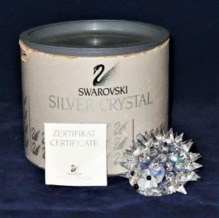 Swarovski Crystal Figurine Large Hedgehog Or Porcupine,  2 3/4 " No Whiskers 7630