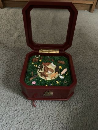 Mr.  Christmas Gold Label Deluxe Vintage Music Box Animals